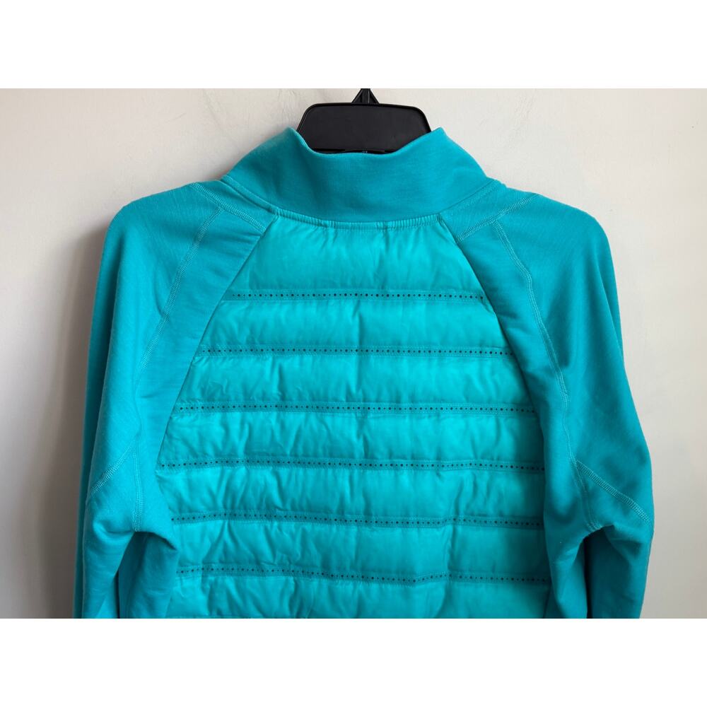 Nike AeroLoft 800 Hybrid Long Sleeve Zip Running Jacket Teal Blue Womens Size XL - Picture 10 of 11